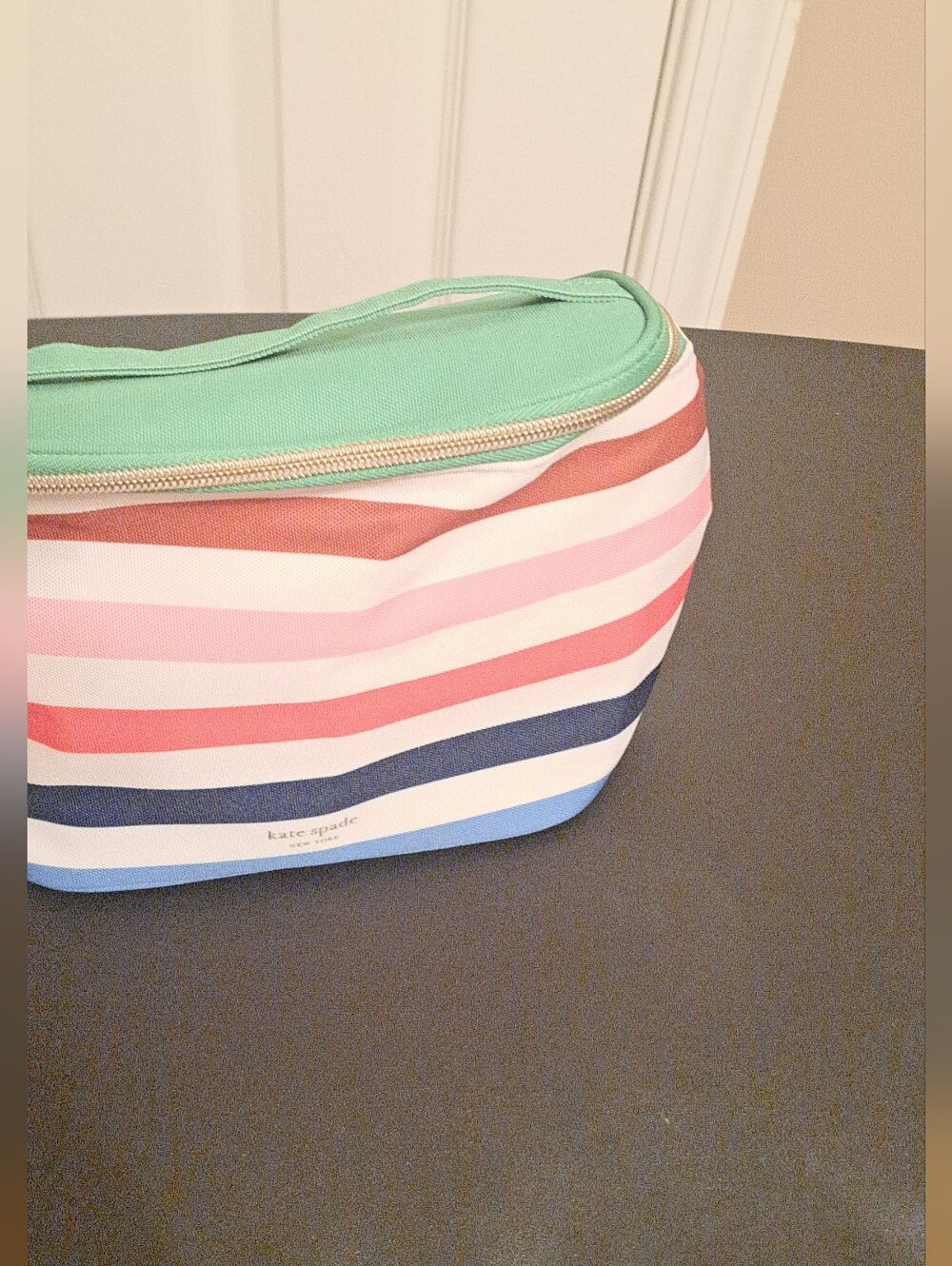 kate spade Mint Top Multi-Striped lunch box NWOT